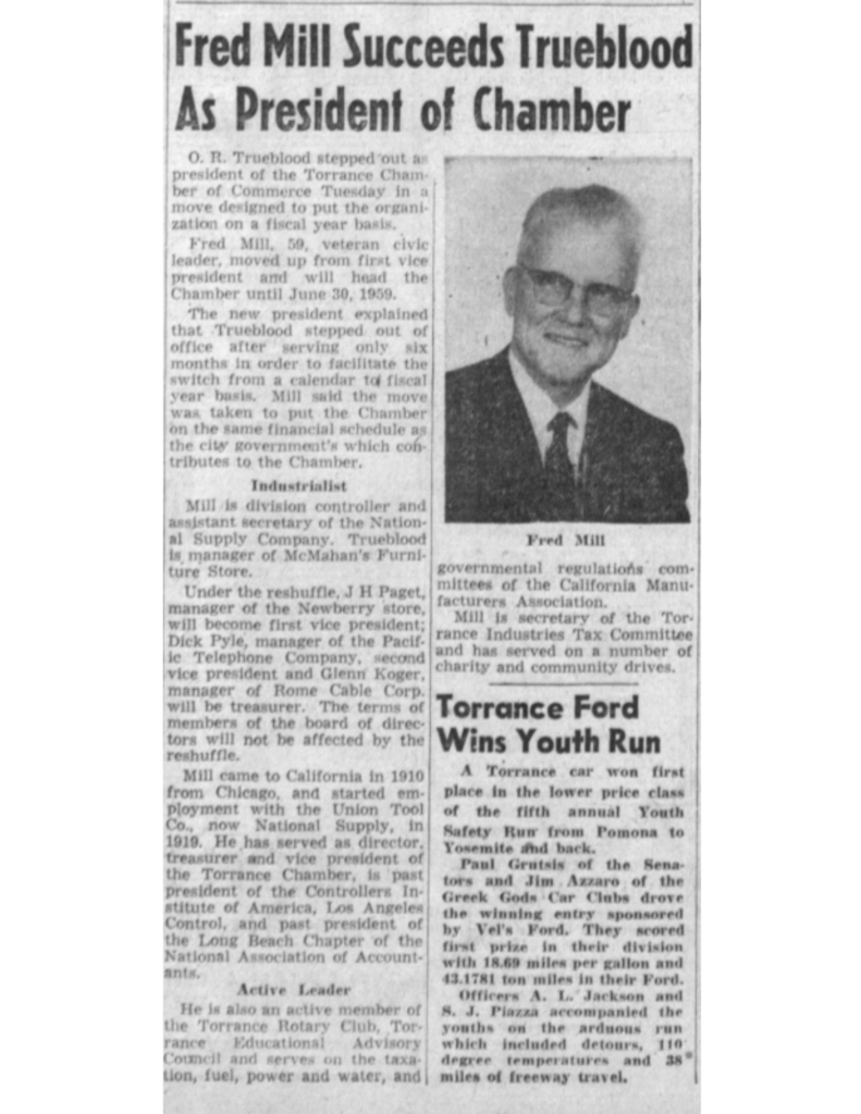 Torrance Press Throwback from July 3, 1958 TACC